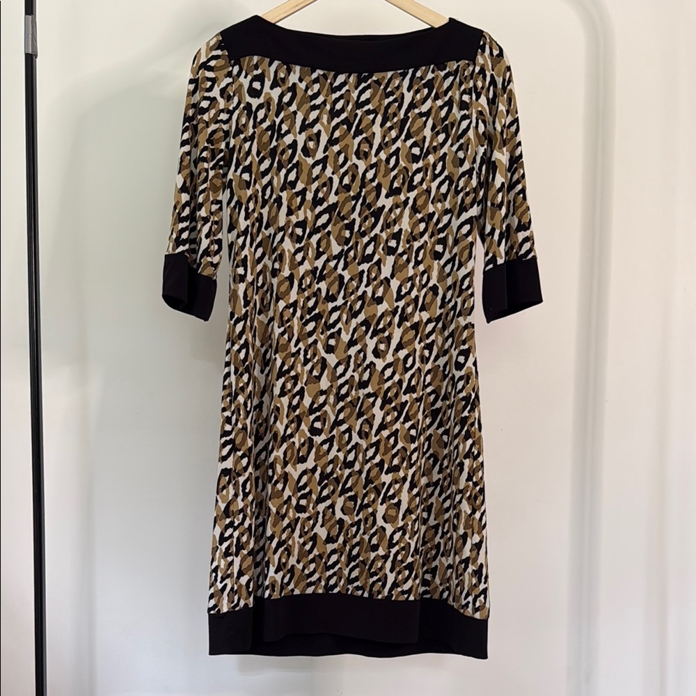Lily Sheath Dress with Bateau Neckline and Cuffed 3/4 Sleeves
